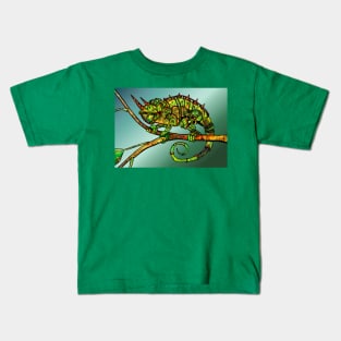 Steampunk Chameleon Kids T-Shirt